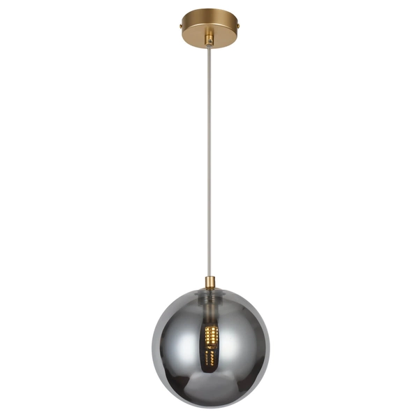 Zwisająca lampa kula BUBBLES AZ5954+AZ5885 Azzardo G9 przydymiony złoty