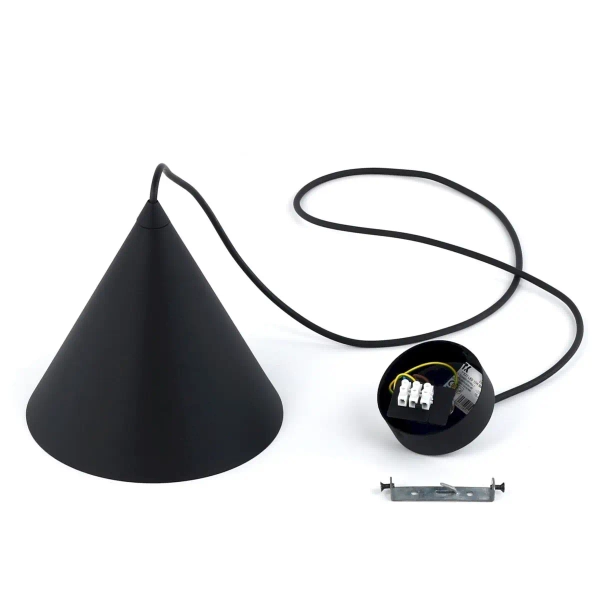 Lampa wisząca do salonu CONO 10058 trójkątna czarny