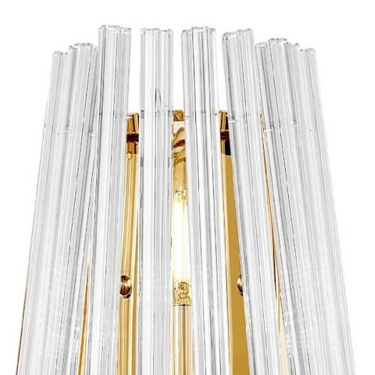 Kinkiet ścienny Bach W0547-01H-F9AC Zumaline szkło złoty przezroczysty