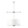 Wisząca lampa Harvey 73021 Endon na łańcuchu biała nikiel
