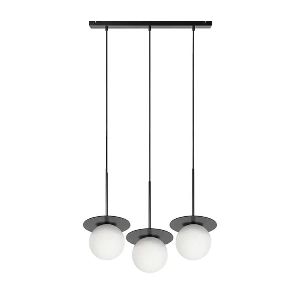 Lampa zwisająca nad wyspę Borra BRB322PL kulista biały czarny