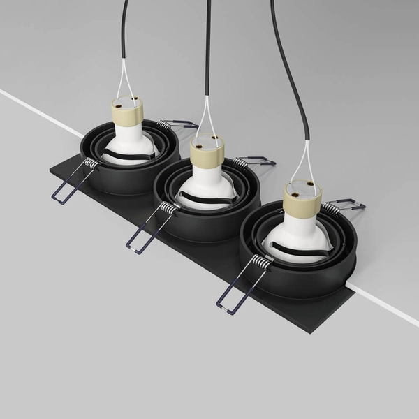 Sufitowa lampa wpuszczana Atom DL024-2-03B spot czarny