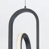 Salonowa lampa wisząca Demark QN-DEMARK-1P-BK LED 28W 3000K owalna czarny