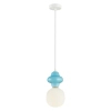 Lampa wisząca do salonu Latera PND-94331-1S-BLU ceramika niebieski