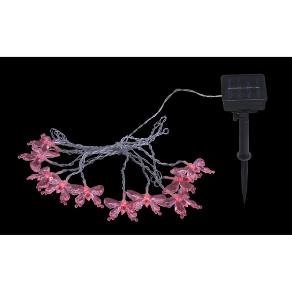 Solarna dekoracja motylki 4,6m 33706-10 Globo 10 LED RGB 0,06W multikolor