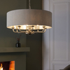 Żyrandol do salonu Highclere 99152 Endon łańcuch klasyczny beż chrom