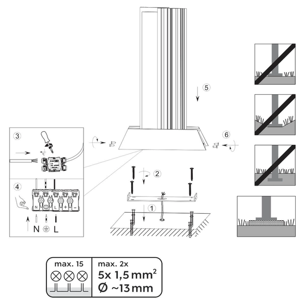 Lampka stojąca Mariza 547060142 Trio LED 13W 3000K IP44 belka antracyt