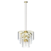 Lampa wisząca szkło Nira MD3523-14L-EGN Zumaline przezroczysty złoty
