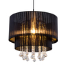 Wisząca lampa glamour Pyra 15099N z kryształkami czarna