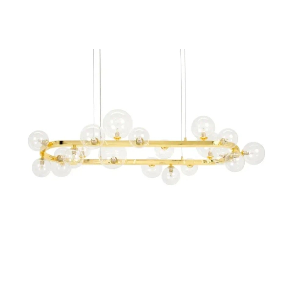 Lampa wisząca molekuły ALURE MSE1501100551 do salonu złote przezroczyste