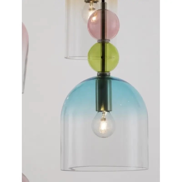 Lampa wisząca MURANO LE43401 skandynawska kolorowy przezroczysty złoty