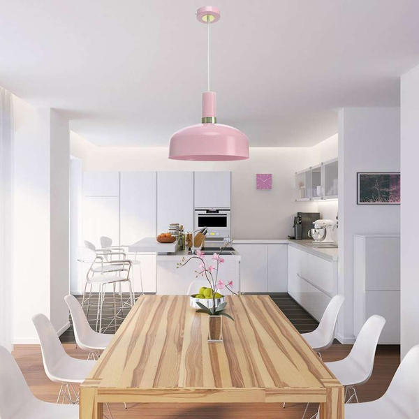 Wisząca LAMPA loft MALMO MLP6199 Milagro metalowa OPRAWA zwis różowy