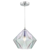 Geometryczna lampa wisząca do salonu chrom Gaia OUTLET