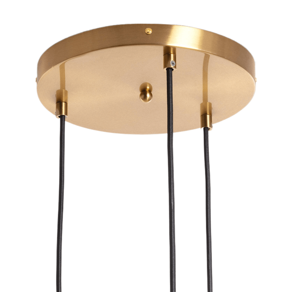 Kulista wisząca lampa Palazzo ABR-LWPAL-3XE27 szklana kule balls białe złote