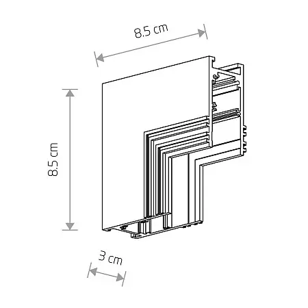 Łącznik L 1-obwodowy do szyn niskonapięciowych 11623 biały