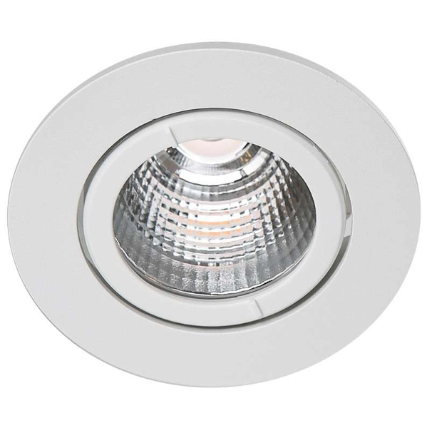 LAMPA sufitowa TORRES DEEP ADJUST DA-B35D/WK-WW/50 Italux wpust OPRAWA metalowa LED 9W 3000K okrągła IP44 biała