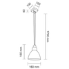 Industrialna LAMPA wisząca DAISEN 5595 Shilo metalowa OPRAWA zwis loft czarny