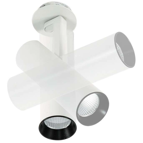 Regulowana LAMPA sufitowa BOCCA SL74055/18W 3000K WH+BL Italux metalowa OPRAWA spot LED 18W tuba biała