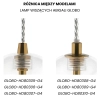 Wisząca kula lampa GLOBO GLOBO-HD80305-G4 szklana złota
