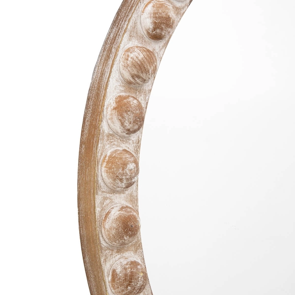 Szklane lustro okrągłe Millbrook 5056693538011 vintage naturalne