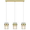 Lampa wisząca kryształowa Vetro LP-2910/3L GD potrójna nad stół złota