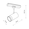 Ledowy spot do szyn 1-obwodowych 11315 LED 9W 3000K czarny
