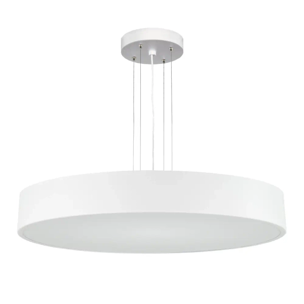 Kuchenna wisząca lampa Kengo 5239 okrągła nad wyspę biała