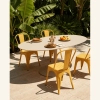 Żółte krzesło do ogrodu PARIS 5900168835856 wys. 86 cm na taras