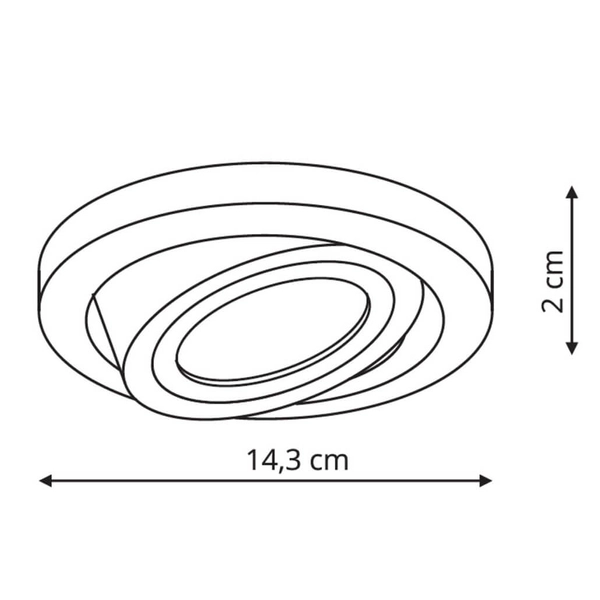 Sufitowa LAMPA podtynkowa NERO LP-4424/1RS WH movable Light Prestige metalowa OPRAWA okrągły WPUST do zabudowy movable biały