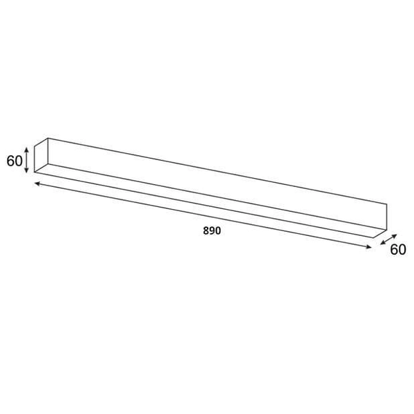 Liniowa przysufitowa lampa Lupinus 3115011202-1 Elkim LED 24W 4000K biała
