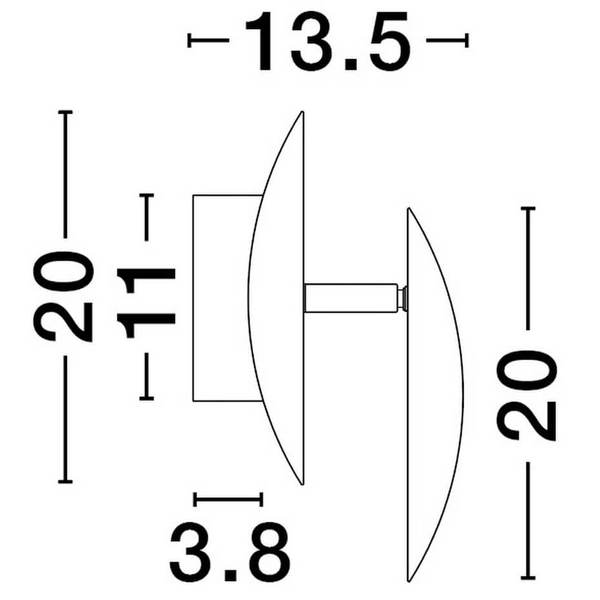 Ścienny kinkiet designerski PAIJAN LE44458 LED 6W 3000K okręgi czarny złoty