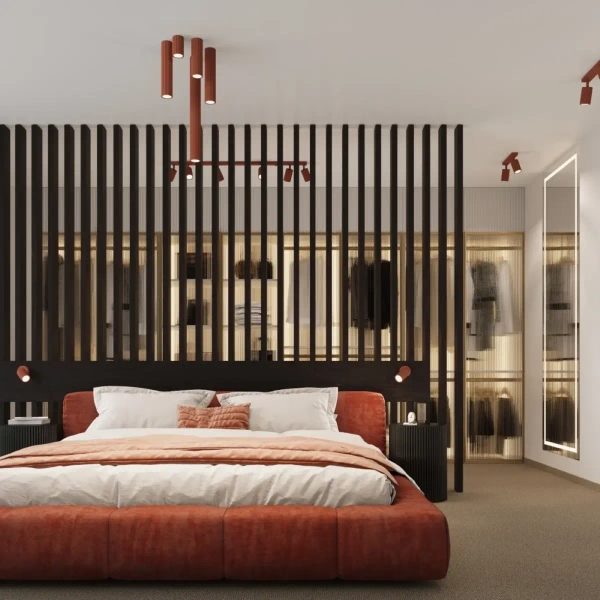 Podwójny plafon tubki KARBON SL.1637 podłużne terakota