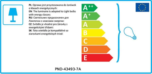 Żyrandol LAMPA wisząca FILIP PND-43493-7A Italux glamour OPRAWA kryształowy ZWIS crystal przezroczysta czarna