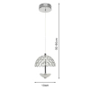 Kryształowa lampa wisząca VENUS ML314 LED 5W 4000K chrom