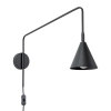 Lampa ścienna na wysięgniku NOX SL.1697 z wtyczką regulowana czarna