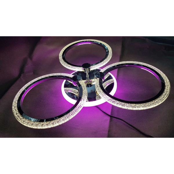 Sufitowa lampa DRS2032/3 rings 48 LED 47W 3000-6000K tryb nocny chrom