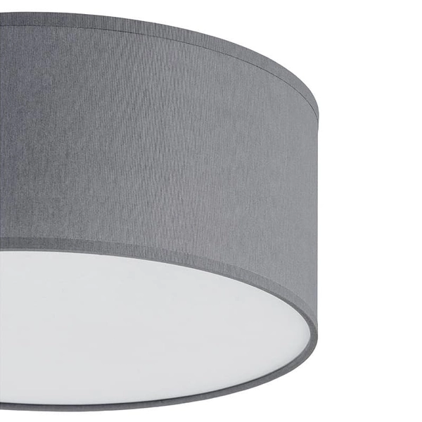 Lampa sufitowa z tkaniny do salonu Rondo 3332 TK Lighting okrągła szara