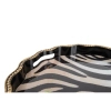 Stolik kawowy SAFARI czarny biały 5900168837843 szklany wys. 45 cm zebra
