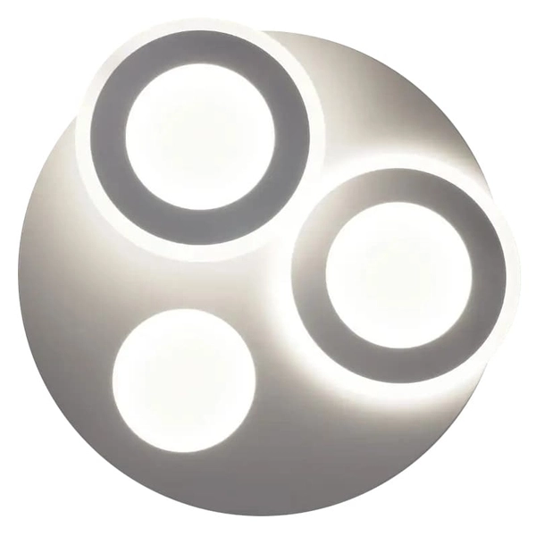 LAMPA sufitowa VEN P-666/7 dekoracyjna OPRAWA plafon LED 74W z efektem gwiazd biały