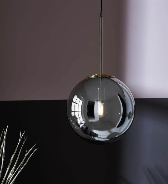 Wisząca lampa loftowa Dione 108268 ball nad stół przydymiona złota