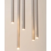 Modernistyczna wisząca lampa Sopel 5 41460 tubki sople szare beżowe