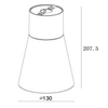 Ogrodowa lampa sufitowa Derby 28800/07/30 LED 9W nowoczesna czarna outlet
