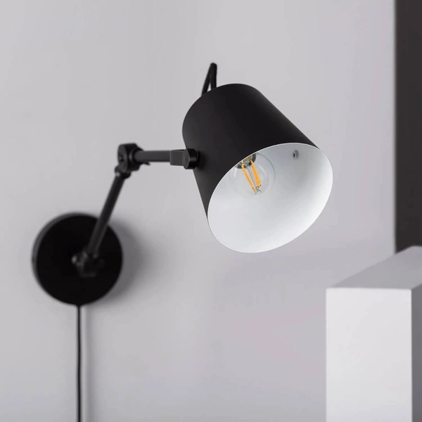 Kinkiet ścienny z regulacją Retro ABR-RRB-C-E14 Abruzzo do czytania czarny