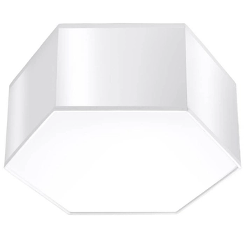 Biała lampa natynkowa SL.1057 nowoczesna do salonu heksagon