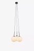 Wisząca lampa salonowa Dione 108418 balls zwis czarny biały