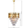 LAMPA wisząca ASPEN ML6000 Milagro glamour OPRAWA kryształowy ZWIS na łańcuchu złoty