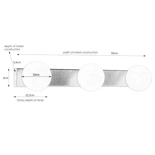 LAMPA ścienna MINI 107205 Markslojd metalowa OPRAWA listwa KINKIET kule balls IP44 białe mosiano