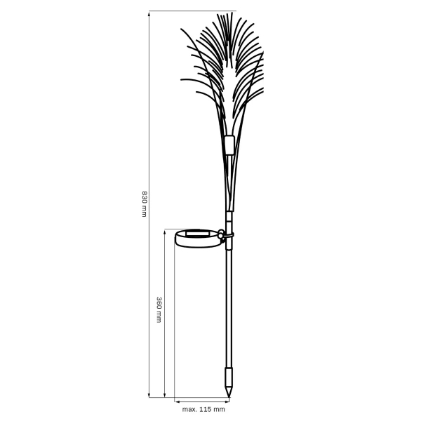 Lampa solarna wtykana GRASS 329448 LED 3000K IP44 biała zielona