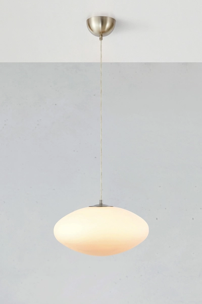 Lampa wisząca nad stół Locus 108437 Markslojd owalna szklana biała