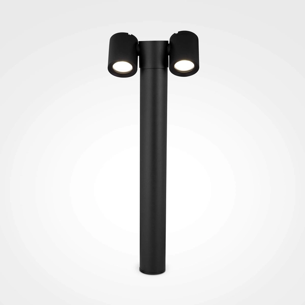 Podwójna lampa stojąca do ogrodu Wall Street O010FL-02B oczka czarne